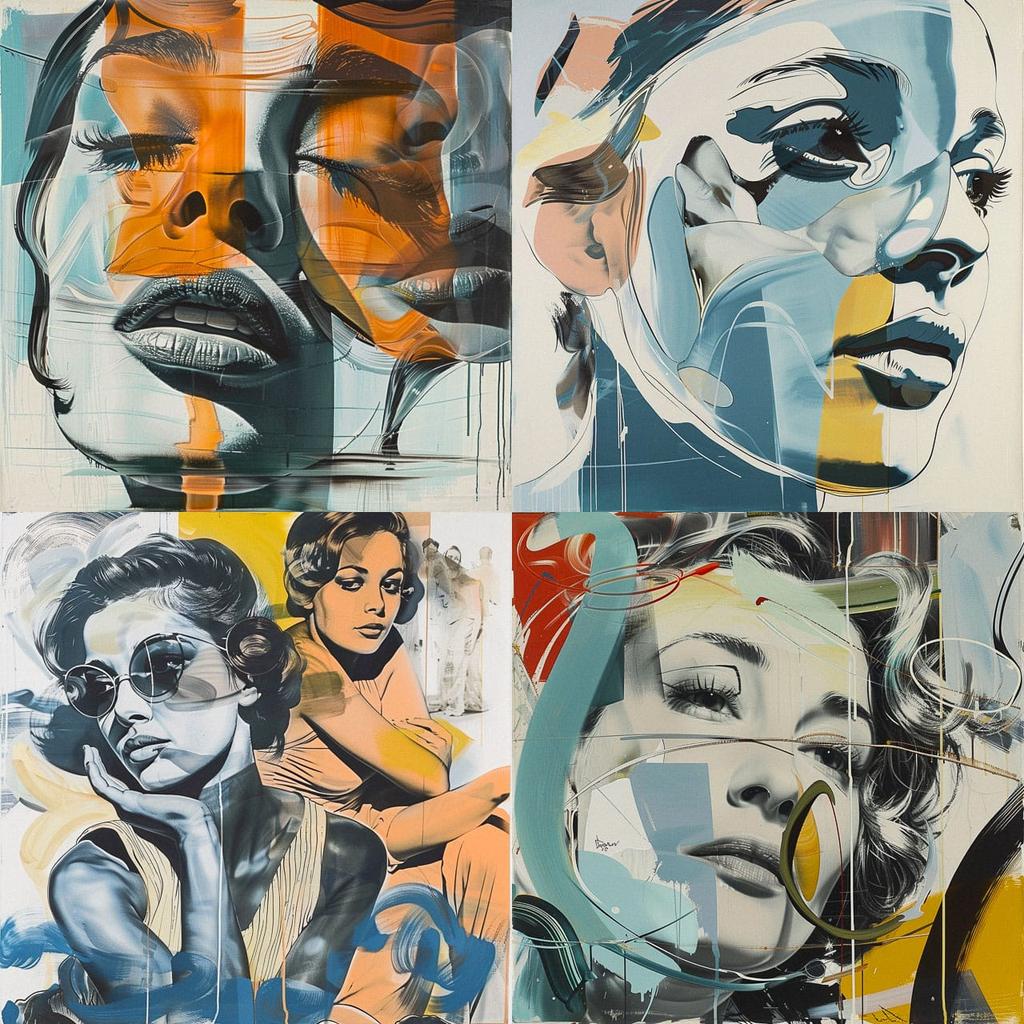 David Salle style, Midjourney V6, render 1 of 4