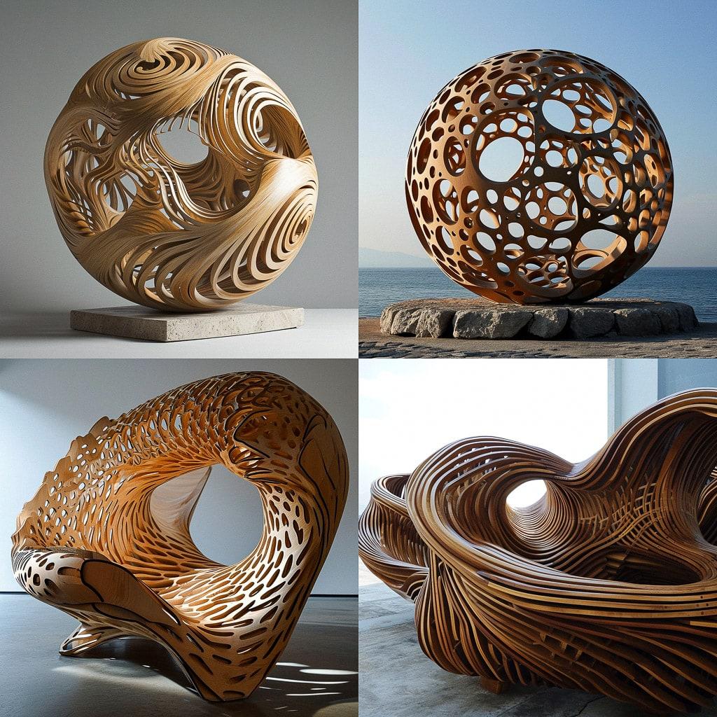 David Trubridge style, Midjourney V6, render 1 of 4