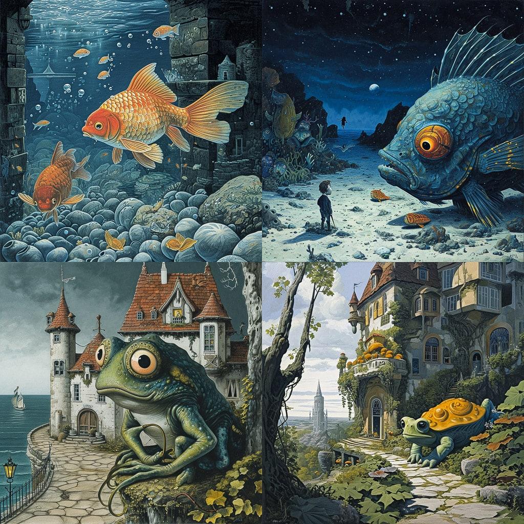 David Wiesner style, Midjourney V6, render 1 of 4