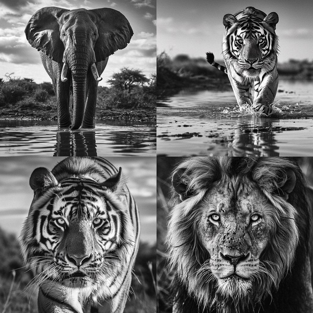 David Yarrow style, Midjourney V6, render 1 of 4
