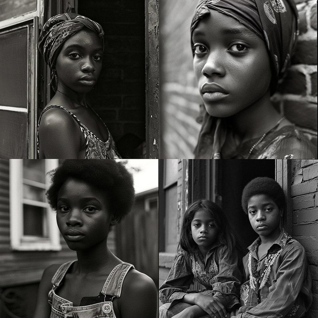 Dawoud Bey style, Midjourney V6, render 1 of 4