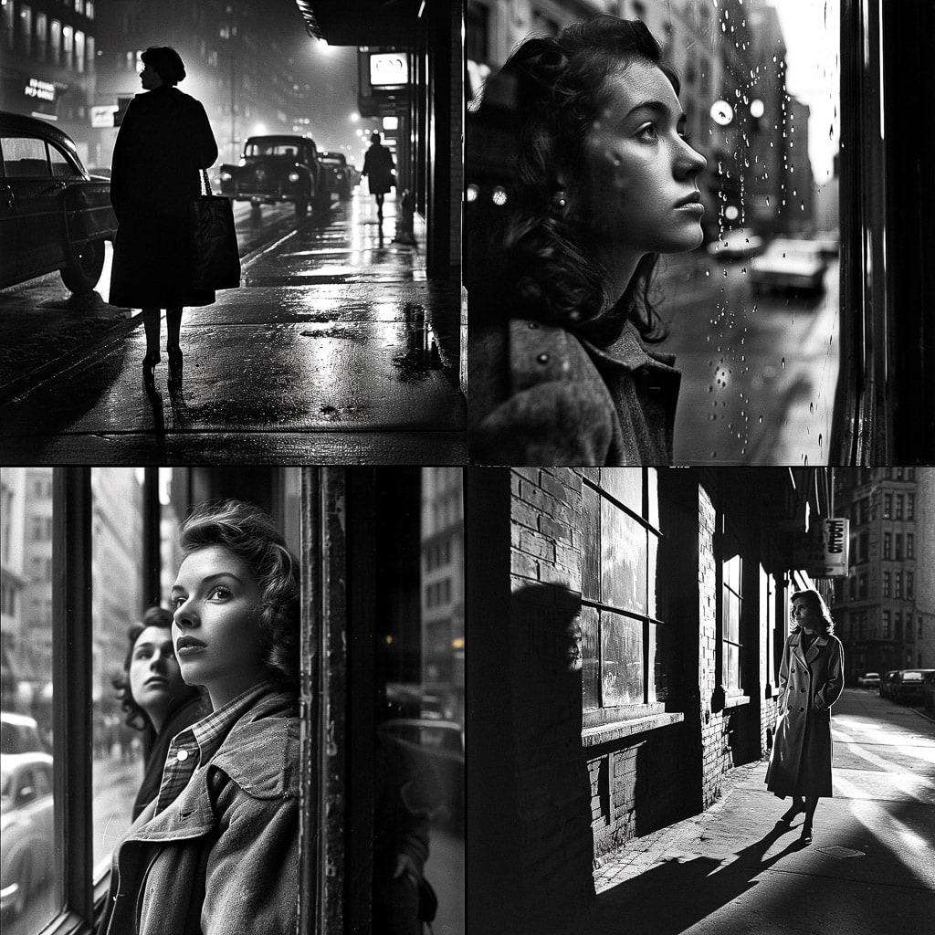 Dennis Stock style, Midjourney V6, render 1 of 4