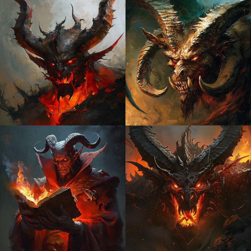 Diablo style, Midjourney V6, render 1 of 4