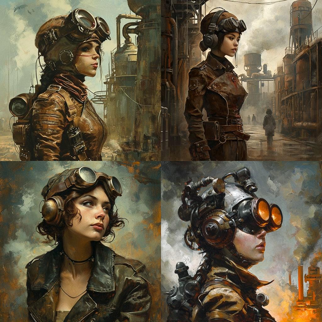 Dieselpunk style, Midjourney V6, render 1 of 4