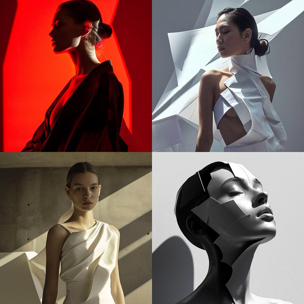 Dion Lee style, Midjourney V6, render 1 of 4