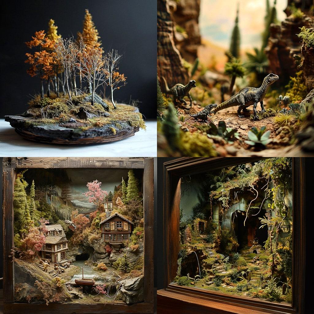 Diorama style, Midjourney V6, render 1 of 4