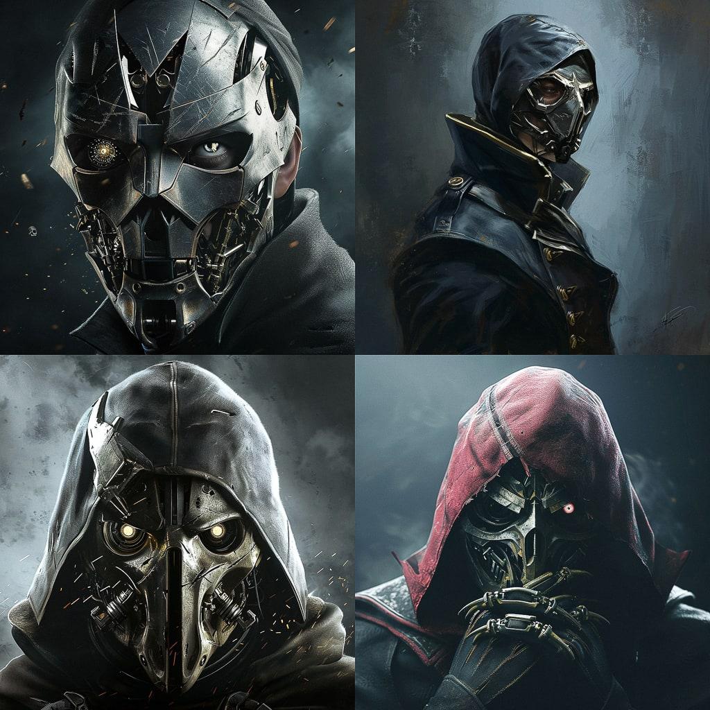 Dishonored style, Midjourney V6, render 1 of 4