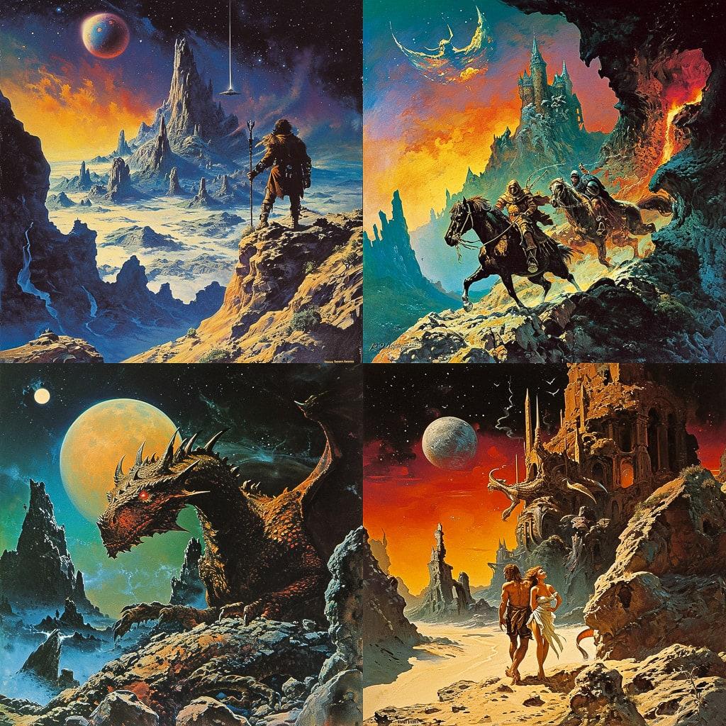 Don Maitz style, Midjourney V6, render 1 of 4