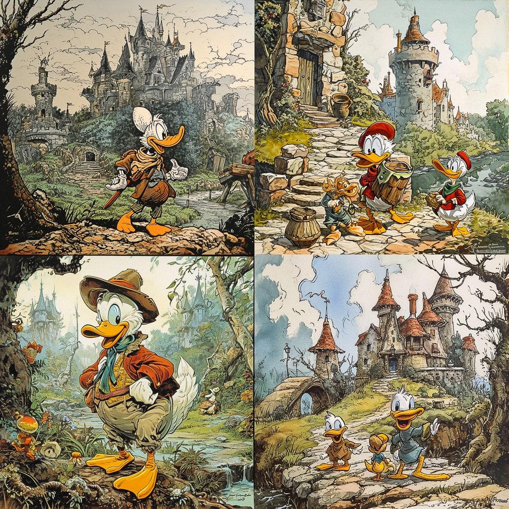 Don Rosa style, Midjourney V6, render 1 of 4