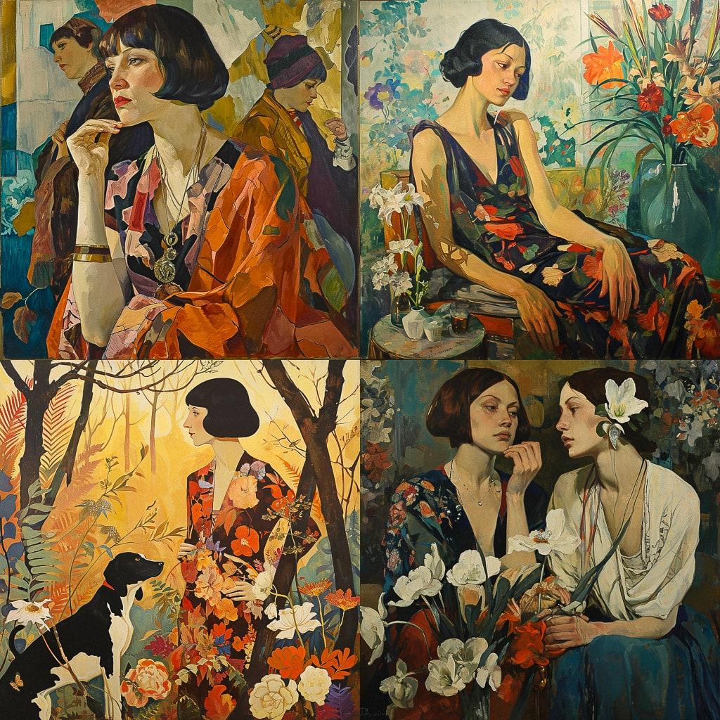 Dorothy Johnstone style, Midjourney V6, render 1 of 4