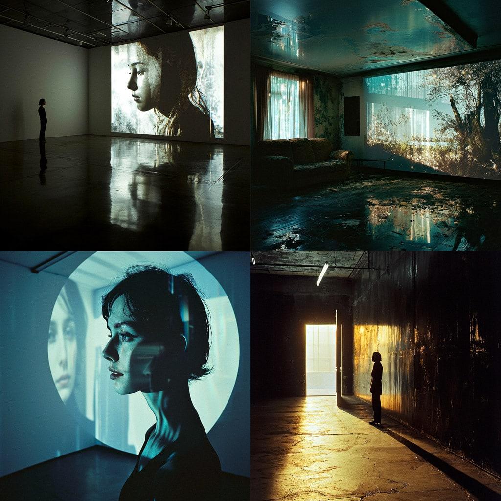 Douglas Gordon style, Midjourney V6, render 1 of 4