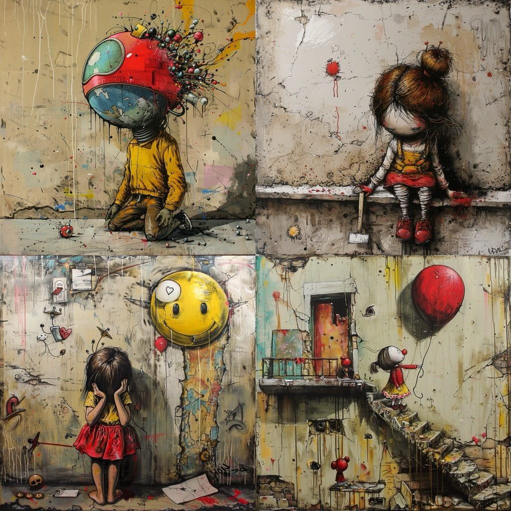 Dran style, Midjourney V6, render 1 of 4