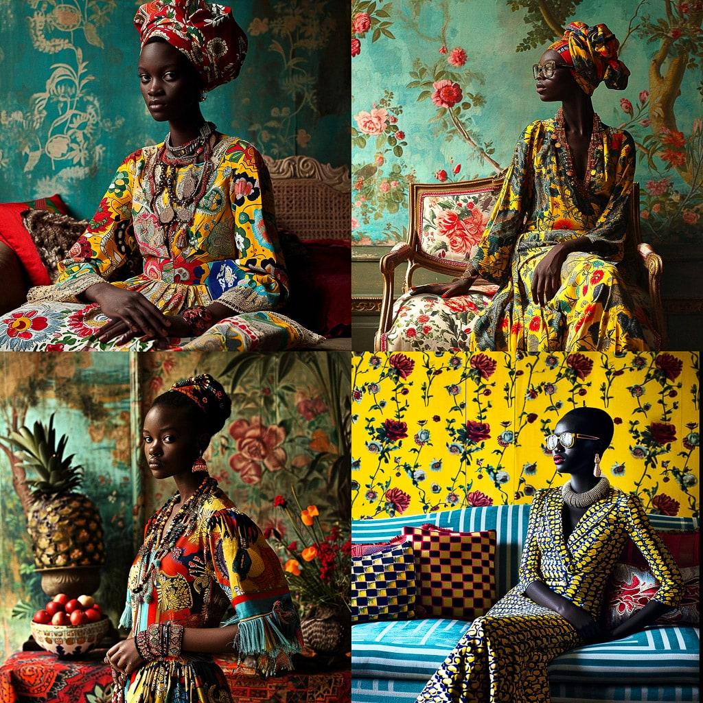 Duro Olowu style, Midjourney V6, render 1 of 4