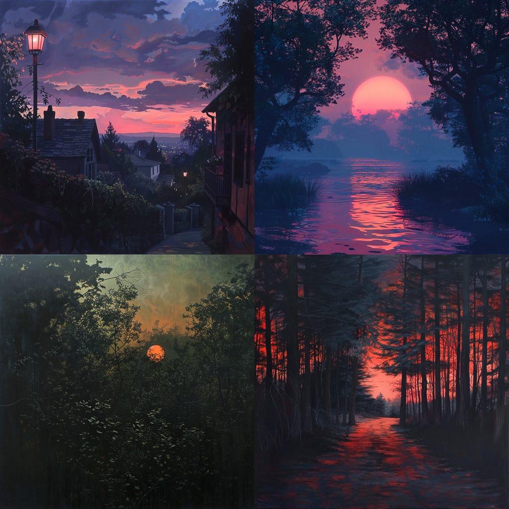 Dusk style, Midjourney V6, render 1 of 4