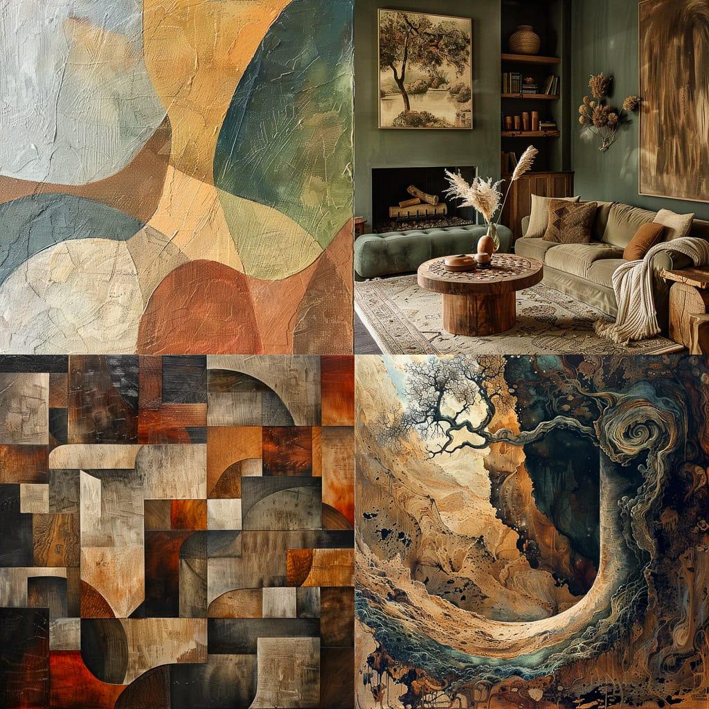 Earthy tones style, Midjourney V6, render 1 of 4