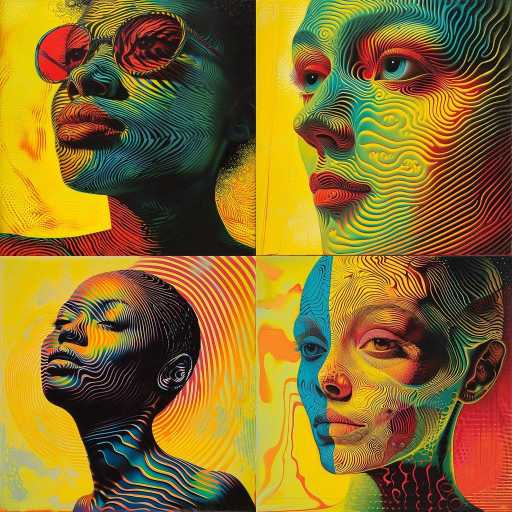 Ed Paschke style, Midjourney V6, render 1 of 4