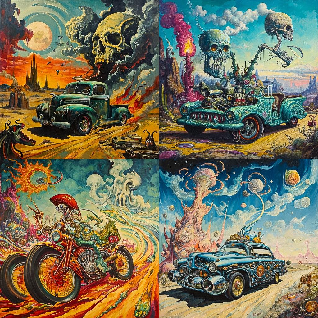 Ed Roth style, Midjourney V6, render 1 of 4