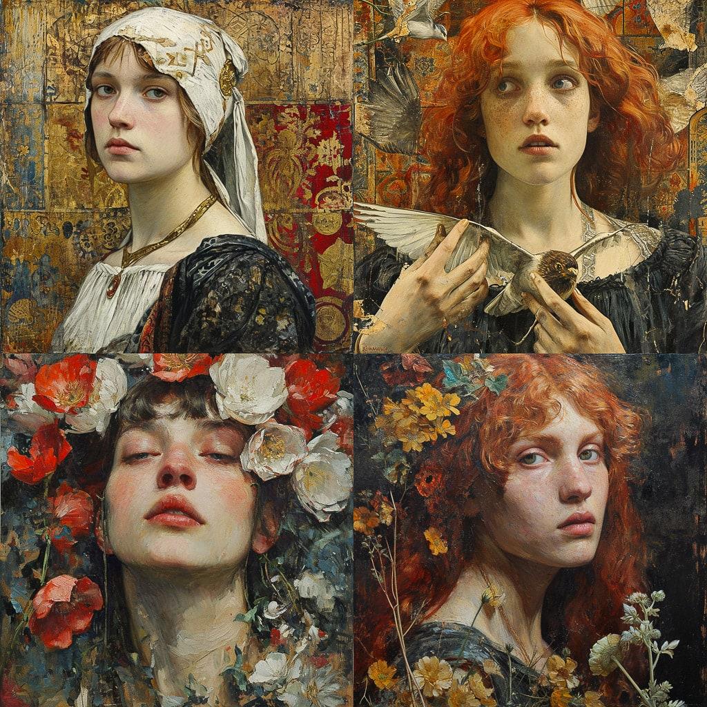 Edgar Maxence style, Midjourney V6, render 1 of 4