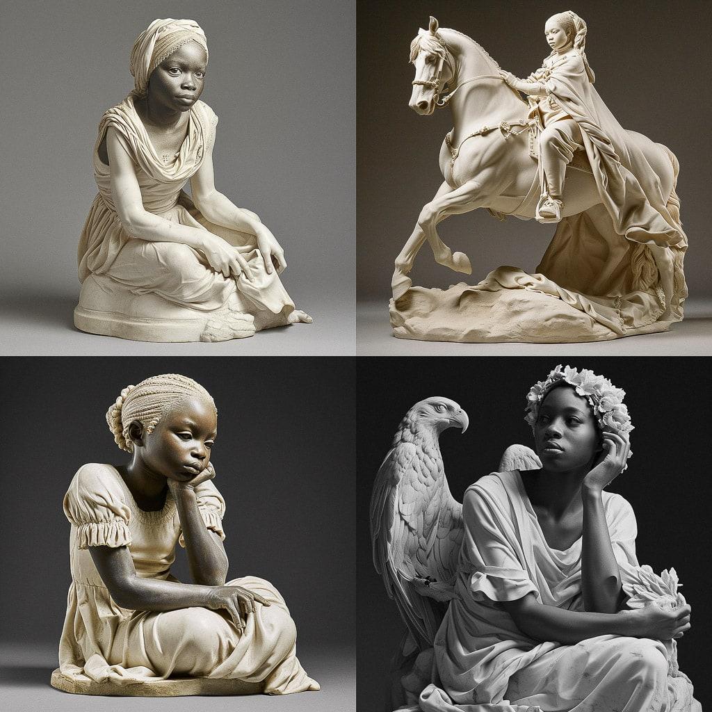 Edmonia Lewis style, Midjourney V6, render 1 of 4
