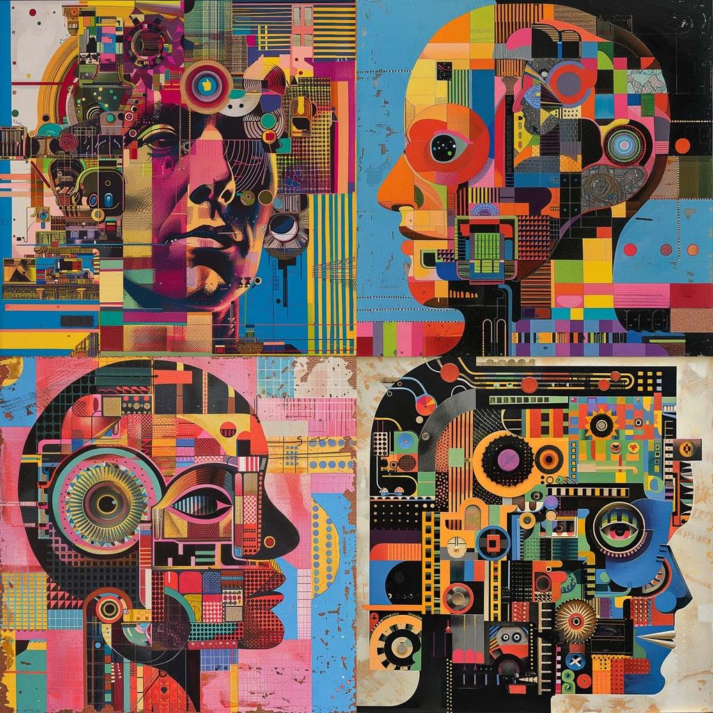 Eduardo Paolozzi style, Midjourney V6, render 1 of 4