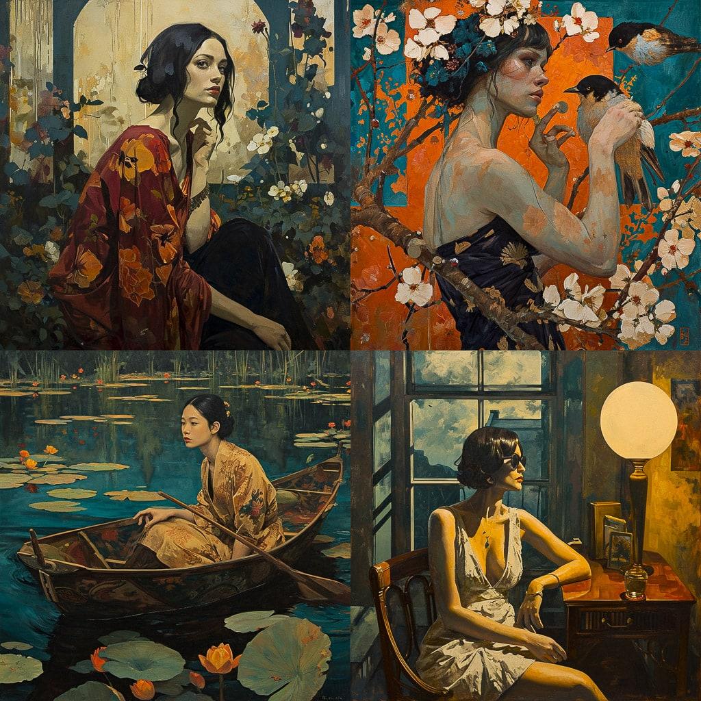 Edward Okun style, Midjourney V6, render 1 of 4