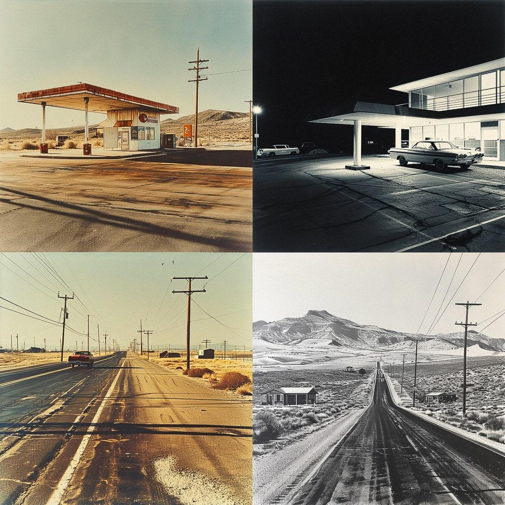 Edward Ruscha style, Midjourney V6, render 1 of 4