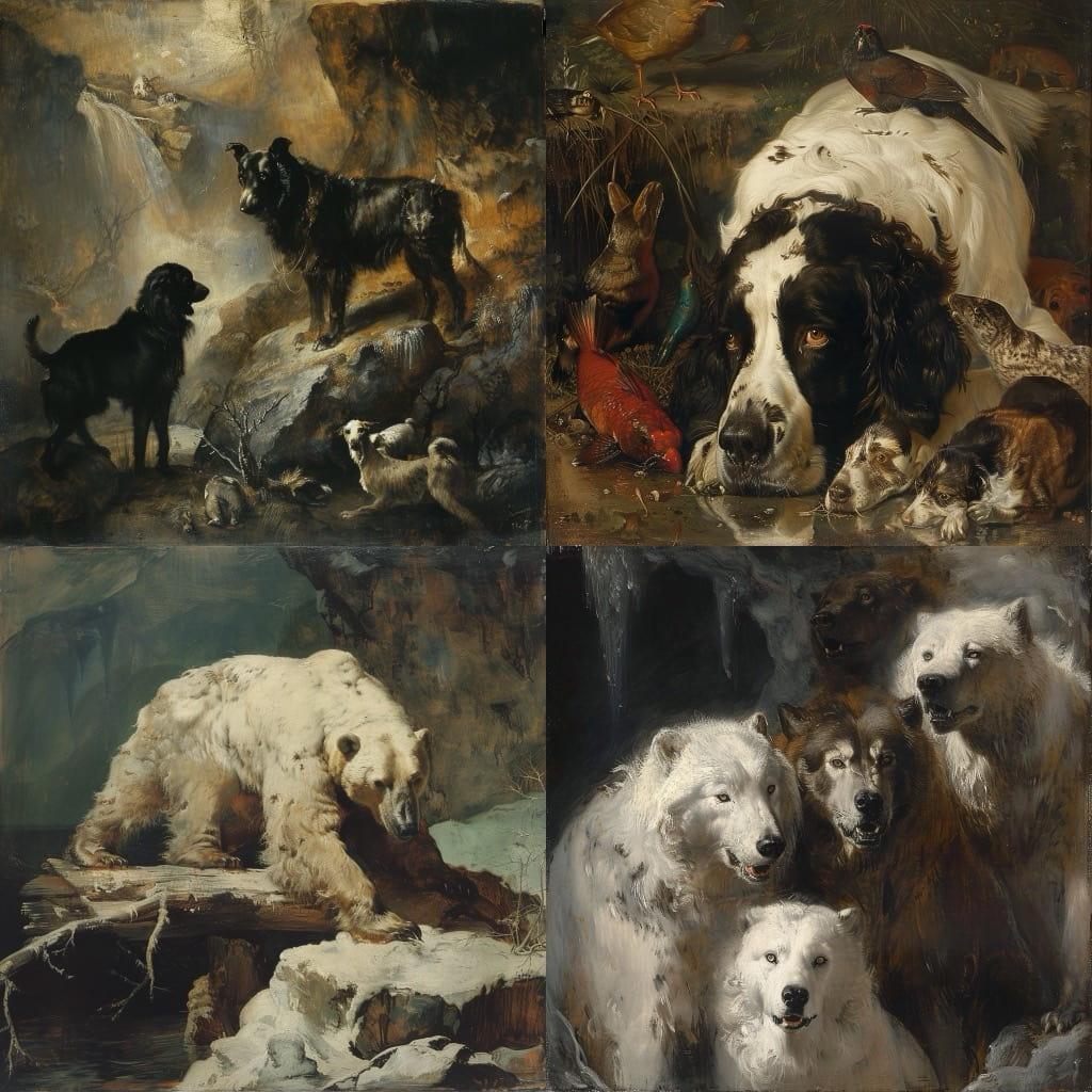 Edwin Henry Landseer style, Midjourney V6, render 1 of 4