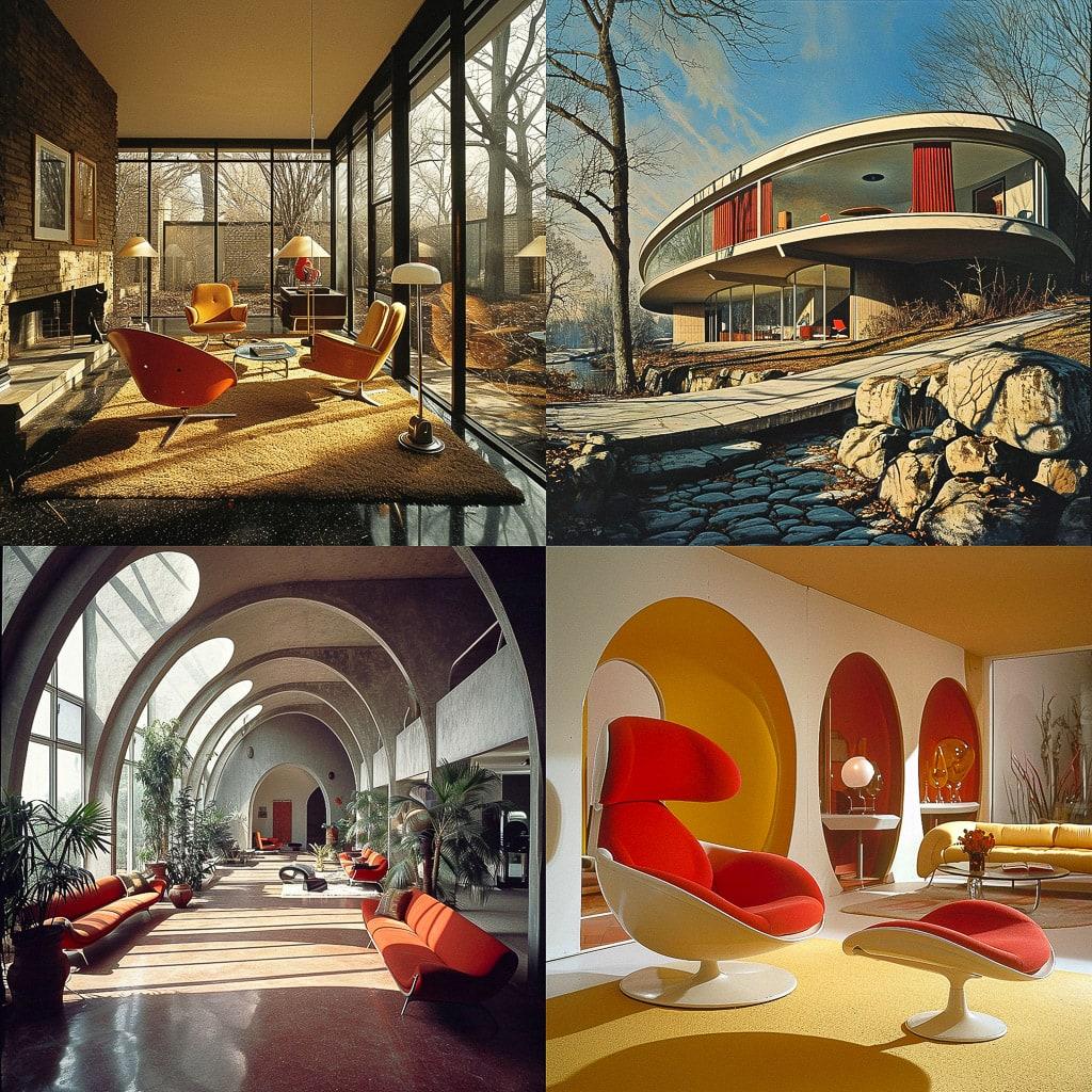 Eero Saarinen style, Midjourney V6, render 1 of 4