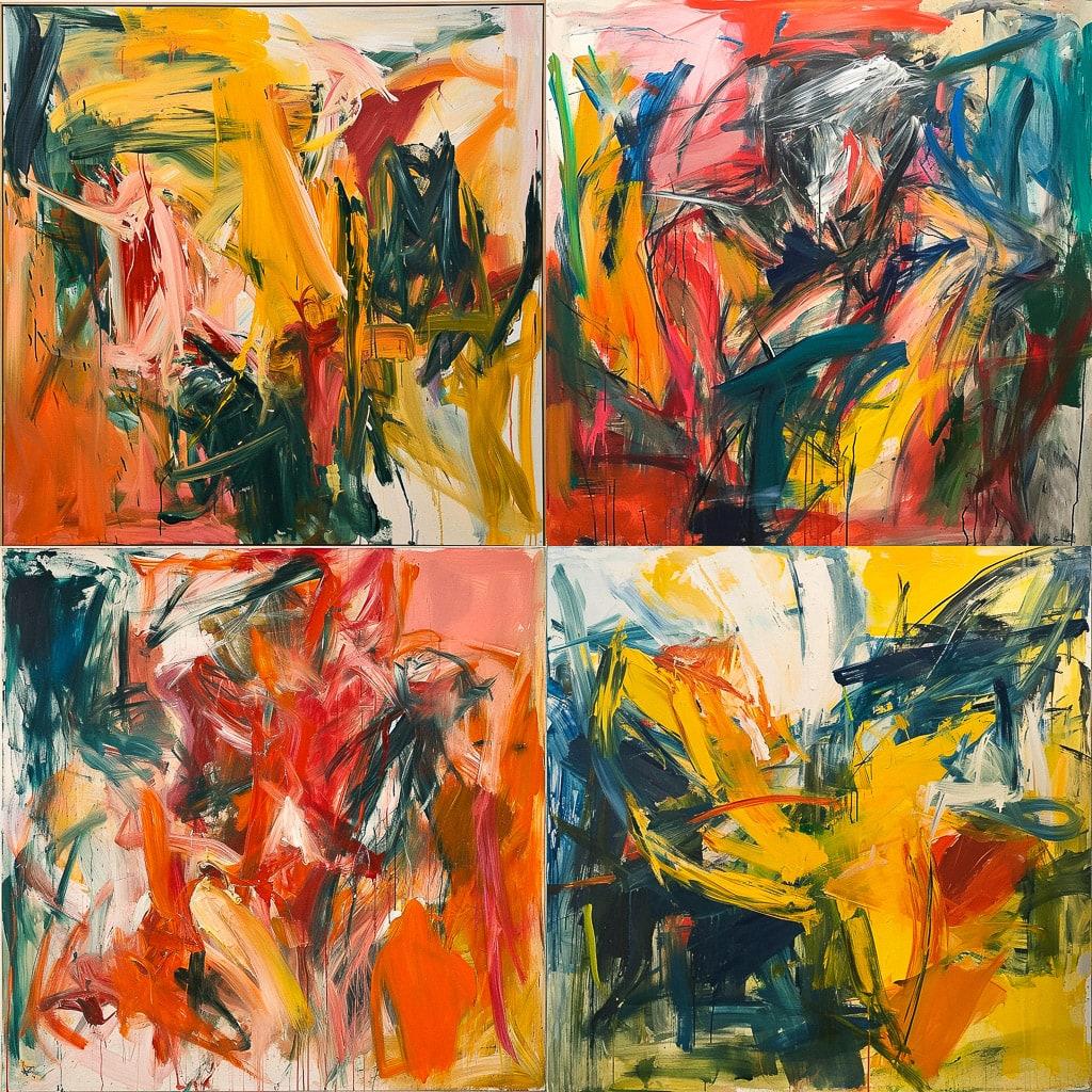Elaine de Kooning style, Midjourney V6, render 1 of 4