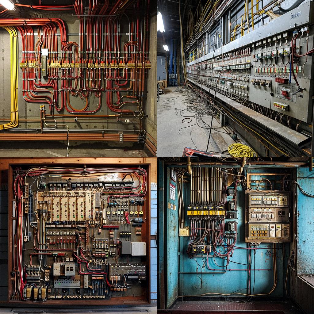 Electrical layout style, Midjourney V6, render 1 of 4