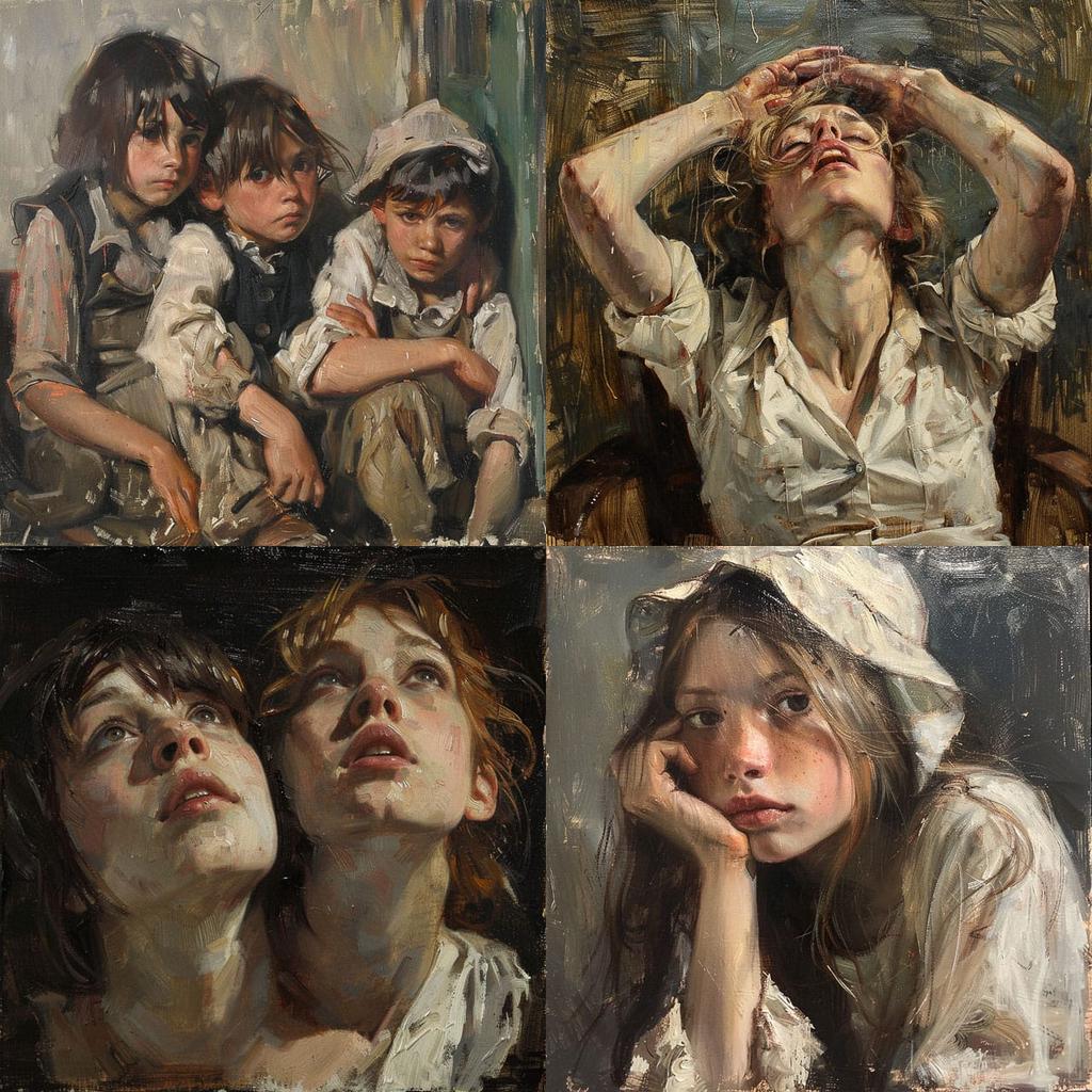 Elizabeth Nourse style, Midjourney V6, render 1 of 4