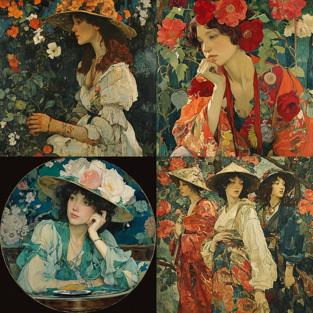 Elizabeth Shippen Green style, Midjourney V6, render 1 of 4