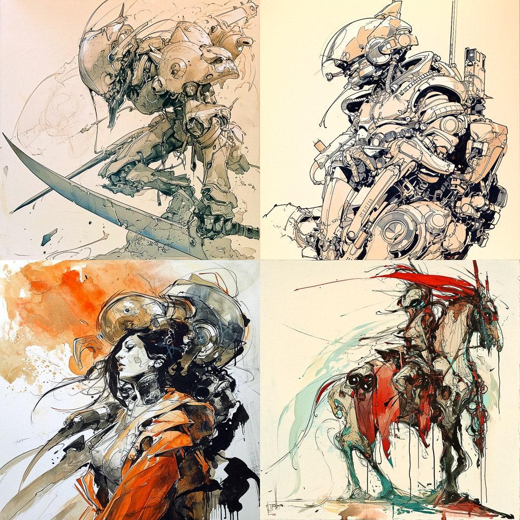 Eric Canete style, Midjourney V6, render 1 of 4