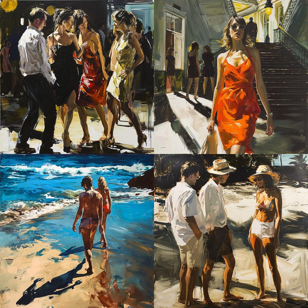 Eric Fischl style, Midjourney V6, render 1 of 4