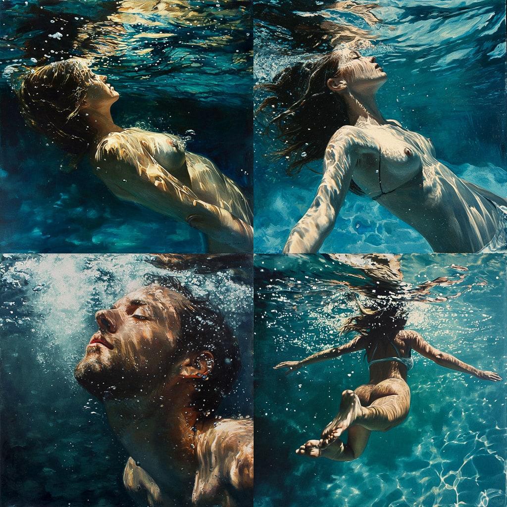 Eric Zener style, Midjourney V6, render 1 of 4