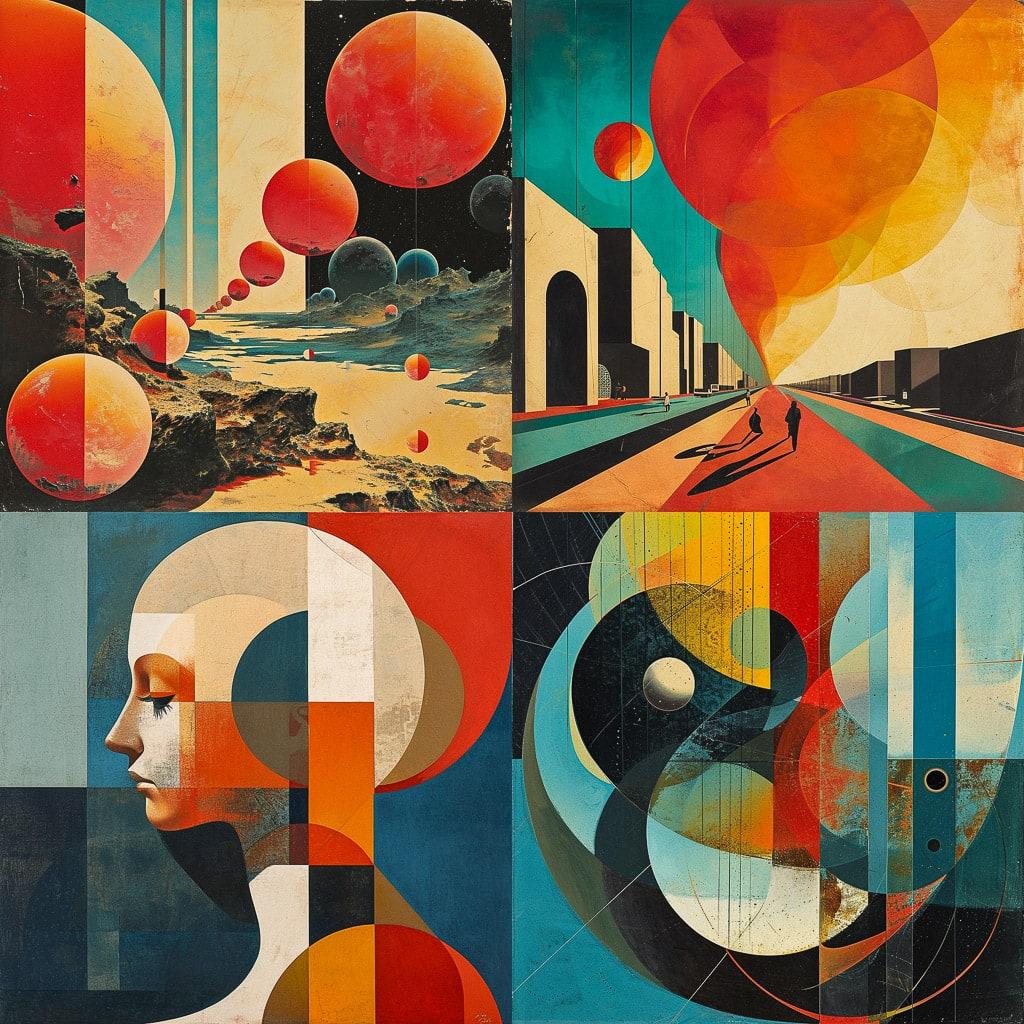 Erik Nitsche style, Midjourney V6, render 1 of 4
