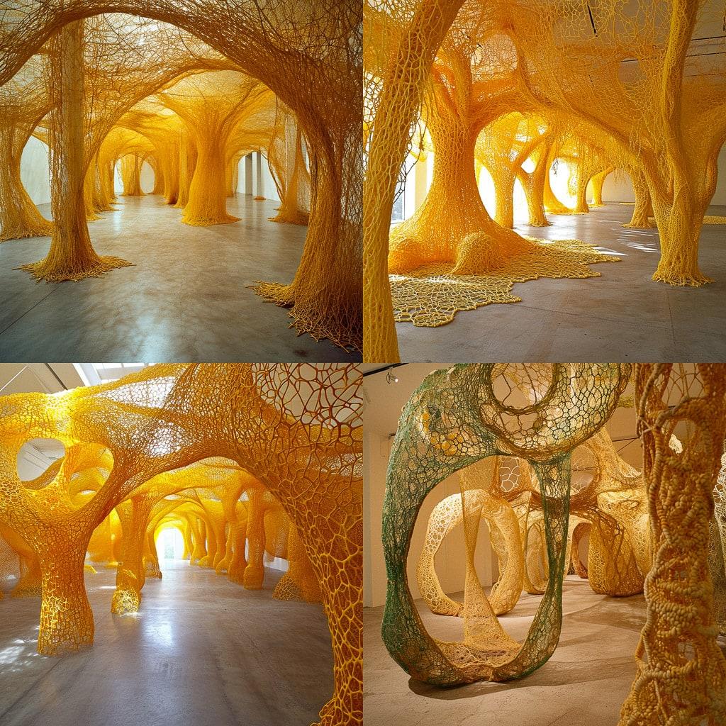 Ernesto Neto style, Midjourney V6, render 1 of 4