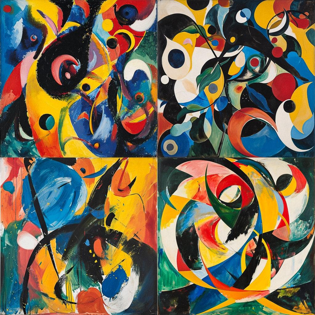 Ernst Wilhelm Nay style, Midjourney V6, render 1 of 4