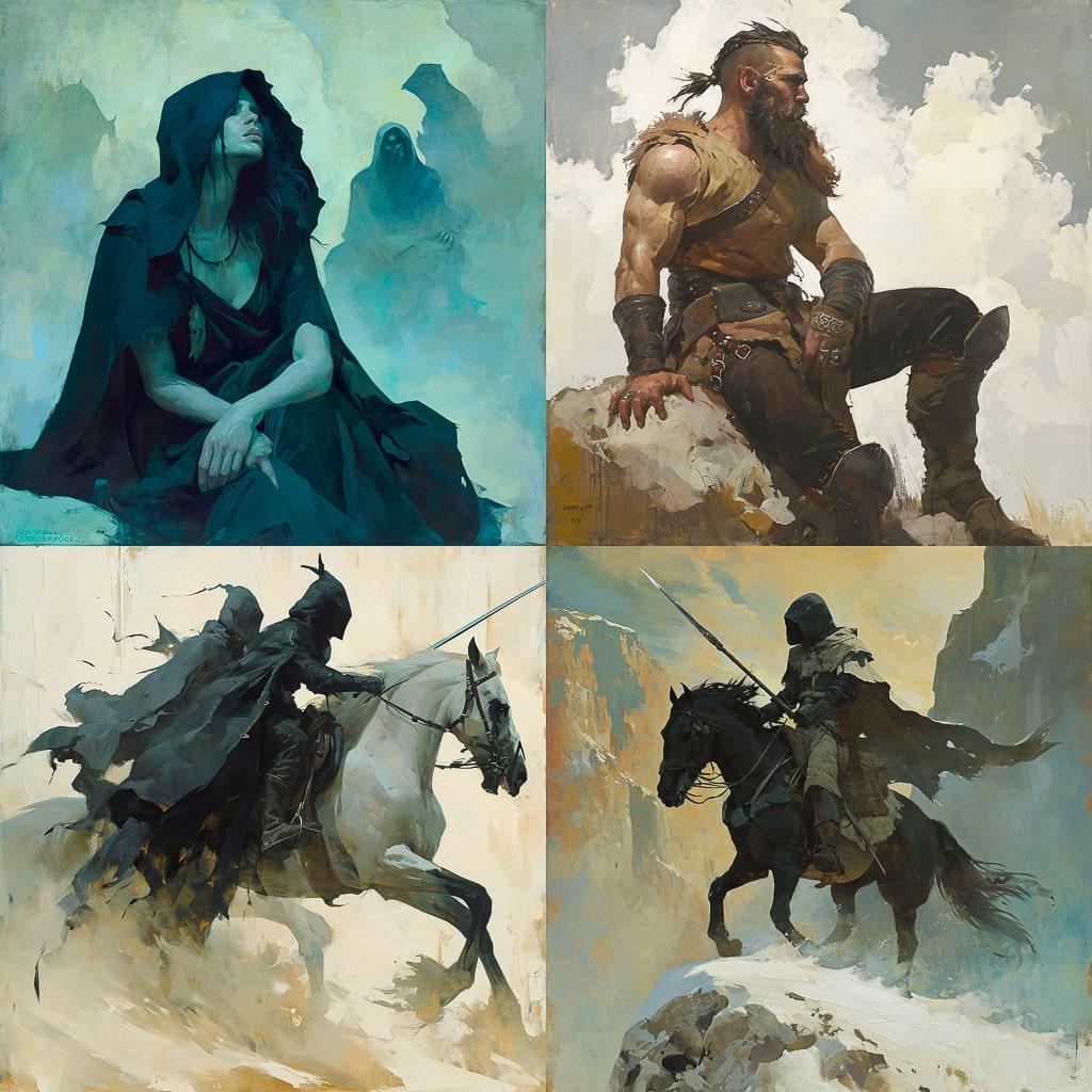 Esad Ribic style, Midjourney V6, render 1 of 4