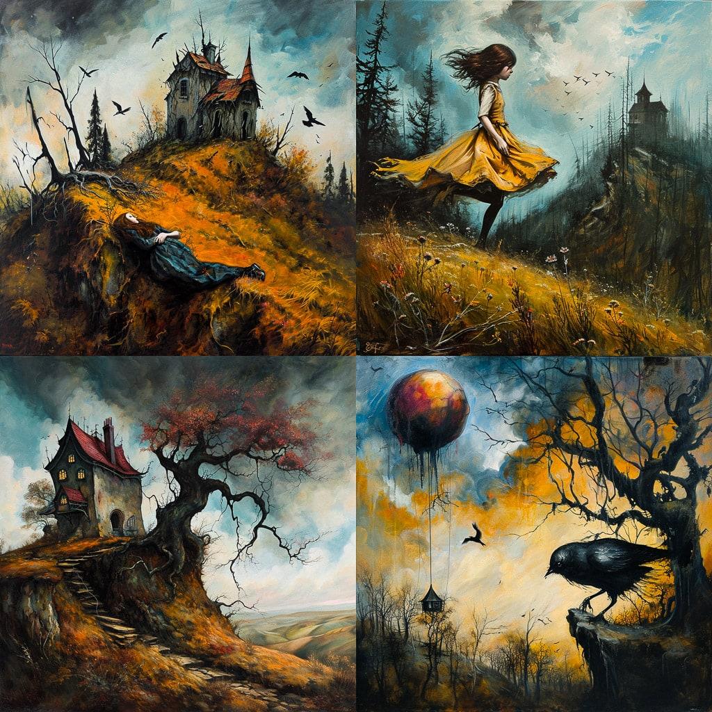 Esao Andrews style, Midjourney V6, render 1 of 4