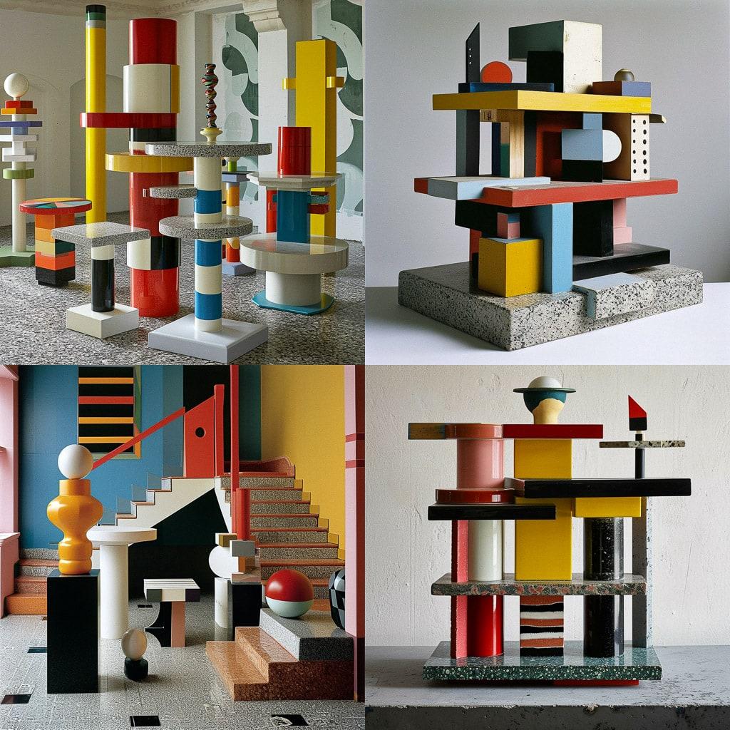 Ettore Sottsass style, Midjourney V6, render 1 of 4