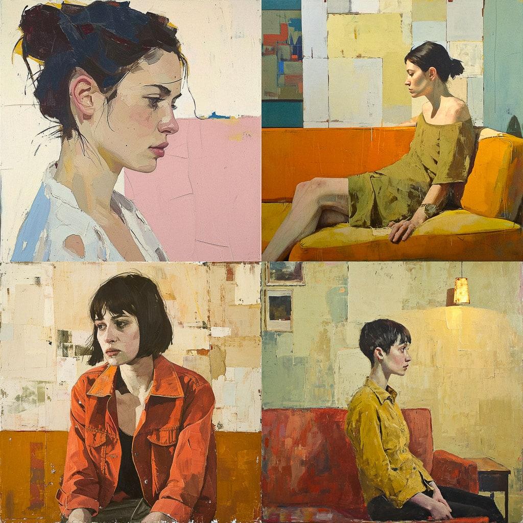 Euan Uglow style, Midjourney V6, render 1 of 4