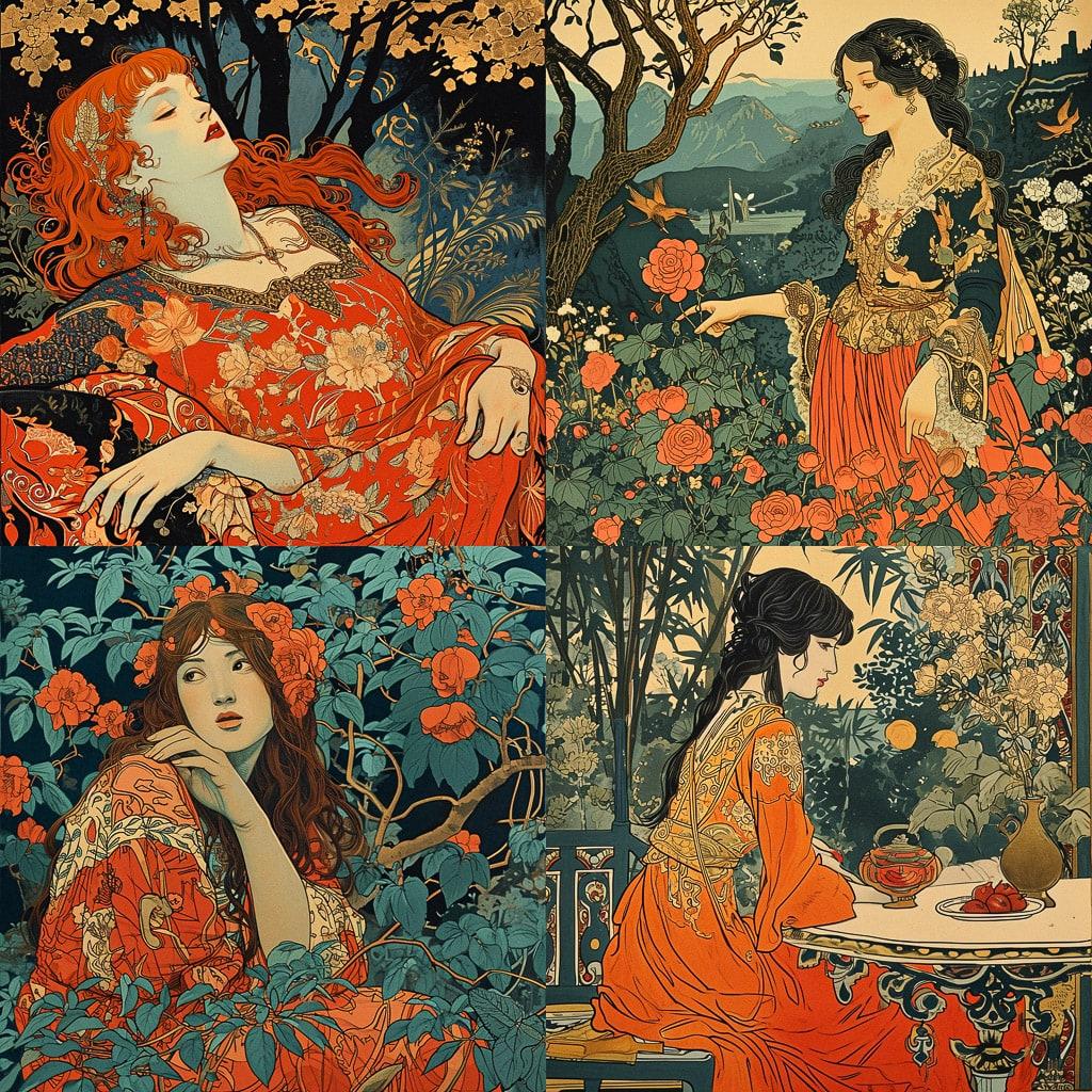 Eugene Grasset style, Midjourney V6, render 1 of 4