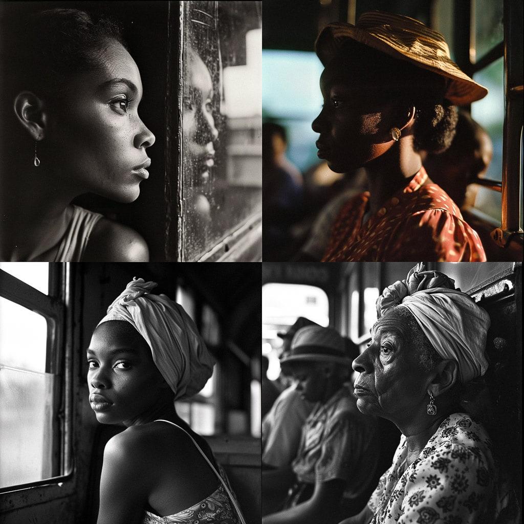 Eve Arnold style, Midjourney V6, render 1 of 4