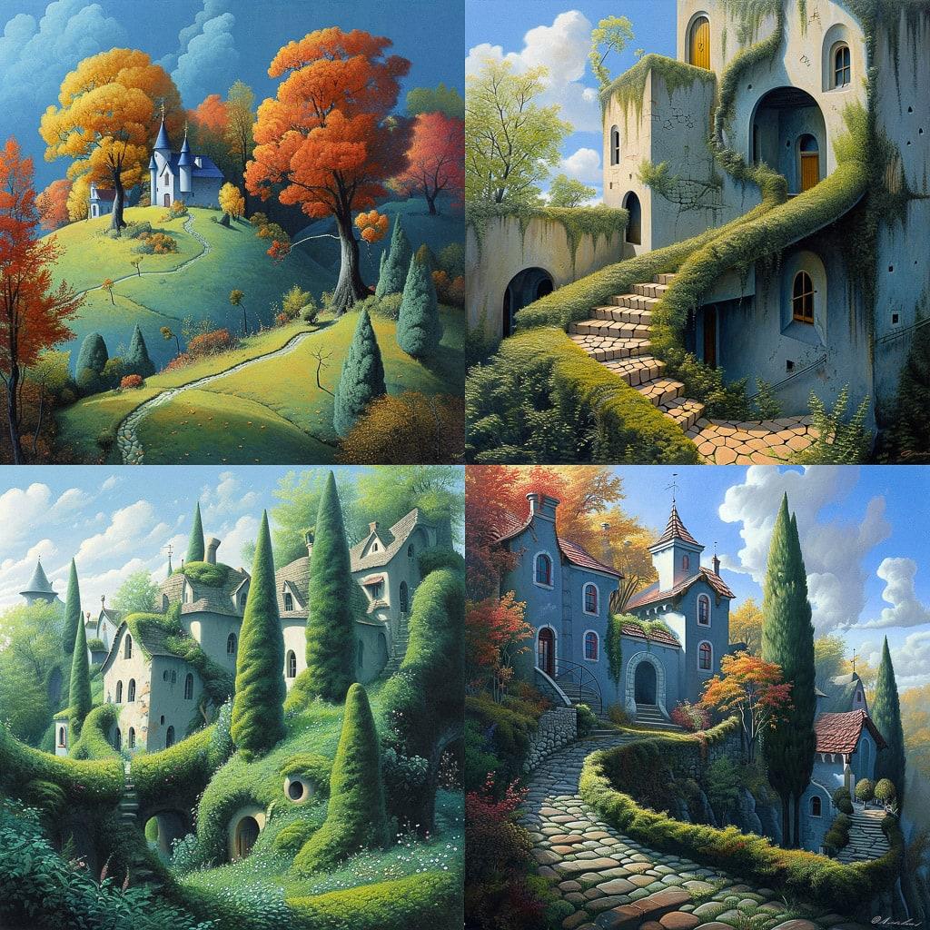 Evgeni Gordiets style, Midjourney V6, render 1 of 4