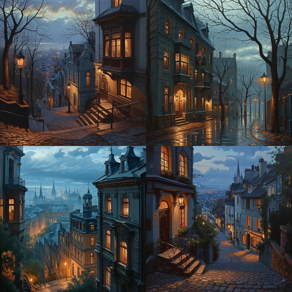 Evgeny Lushpin style, Midjourney V6, render 1 of 4