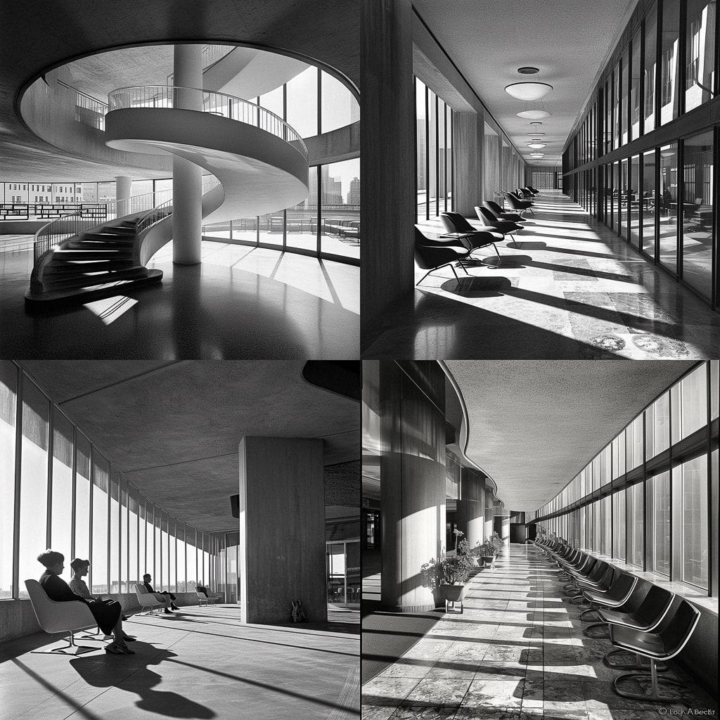 Ezra Stoller style, Midjourney V6, render 1 of 4