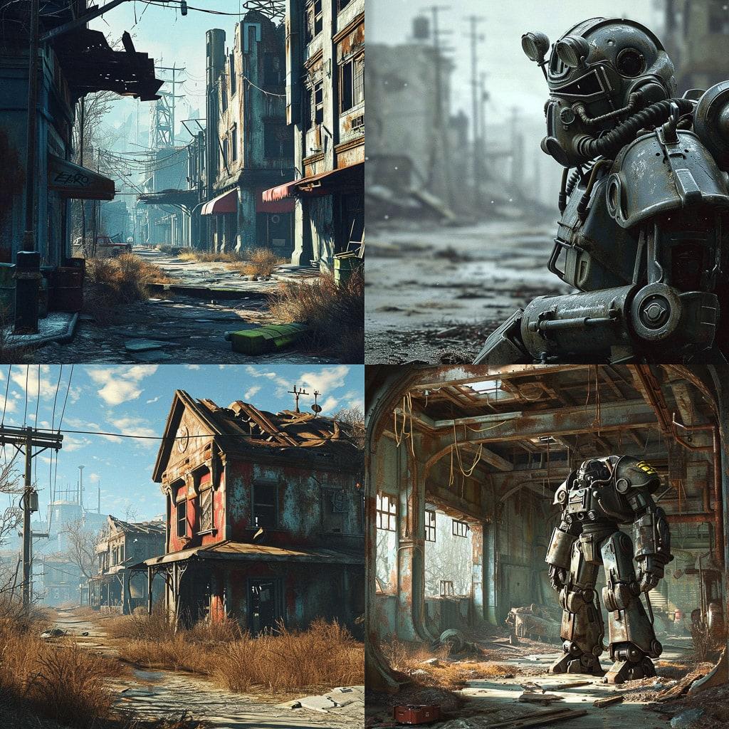 Fallout 4 style, Midjourney V6, render 1 of 4