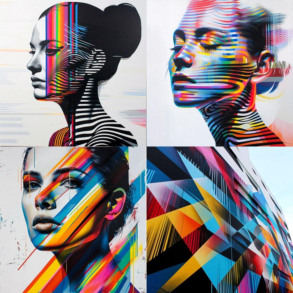 Felipe Pantone style, Midjourney V6, render 1 of 4