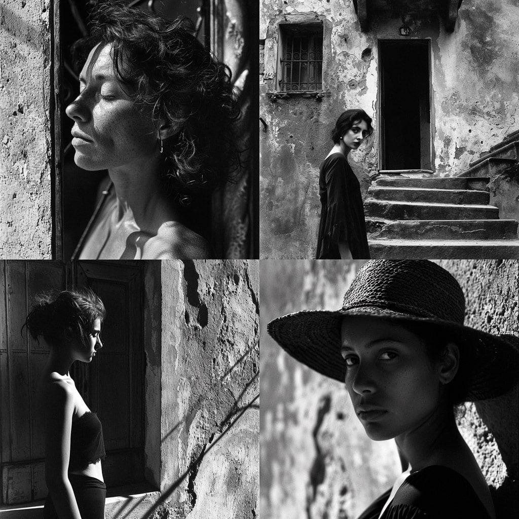Ferdinando Scianna style, Midjourney V6, render 1 of 4